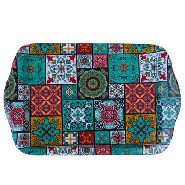 Wholesale Mandala Themed Mini Tray Double Sided Printed (25*16 cm) - 2