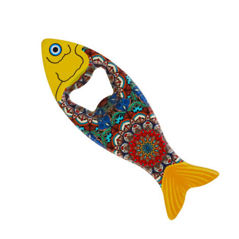 Mandala Temalı Myros Balık Açacak Magnet 42x130 mm - 2