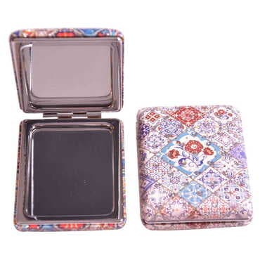 Mandala Themed Custom Printed Rectangular Curved Pocket Mirror - 9