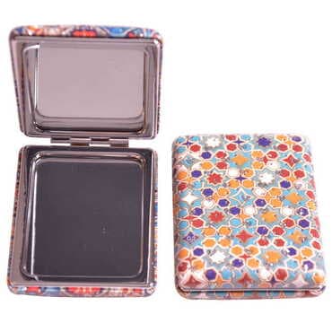Mandala Themed Custom Printed Rectangular Curved Pocket Mirror - 11