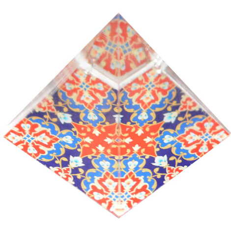 Mandala Themed Hemisphere Glass Paperweight 5Cm - 2