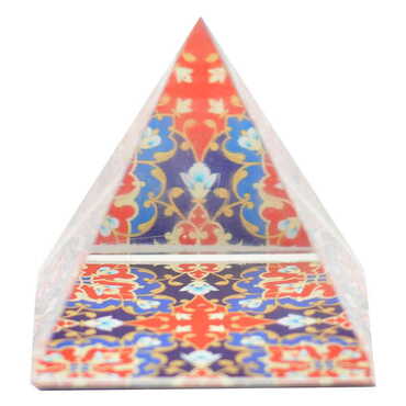 Myros - Mandala Temalı Piramit Kağıt Ağırlığı 5 cm
