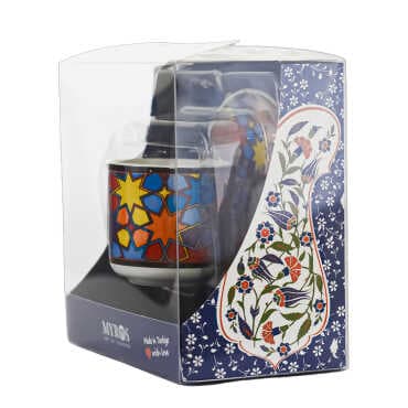 Mandala Themed Single Porcelain Cup - 5