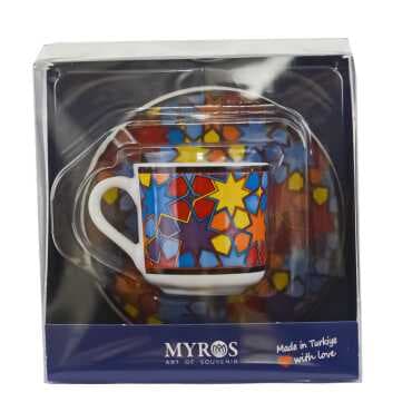 Mandala Themed Single Porcelain Cup - 3