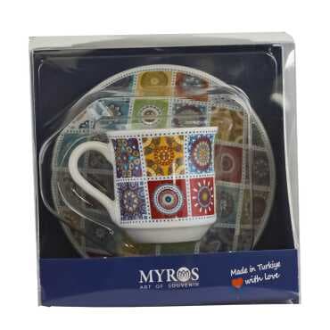 Mandala Themed Single Porcelain Cup - 4