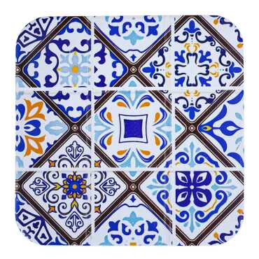 Mandala Temalı Uv Baskılı Kare Bardak Altlığı 80 Mm - Myros
