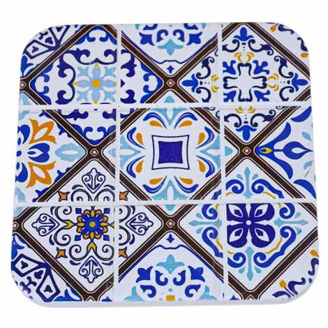 Mandala Temalı Uv Baskılı Kare Bardak Altlığı 80 Mm - 8