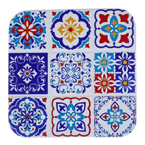 Mandala Temalı Uv Baskılı Kare Bardak Altlığı 80 Mm - 3