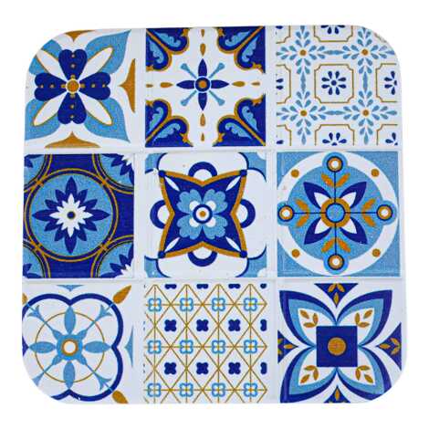 Mandala Temalı Uv Baskılı Kare Bardak Altlığı 80 Mm - 4