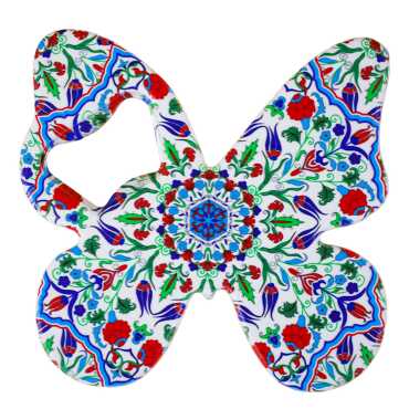 Mandala Temalı UV Baskılı Kelebek Açacak - Myros