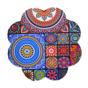 Mandala Themed UV Daisy Traditional Coaster 88 mm - 3
