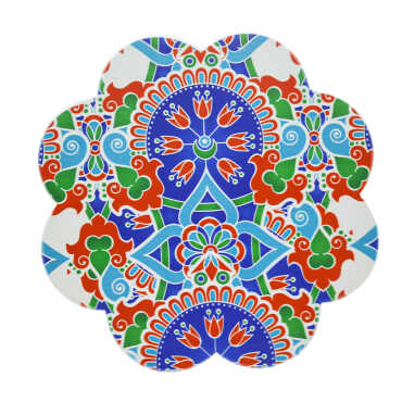 Mandala Themed UV Daisy Traditional Coaster 88 mm - 4
