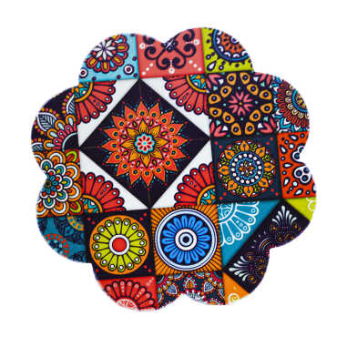 Mandala Themed UV Daisy Traditional Coaster 88 mm - 5