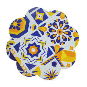 Mandala Themed UV Daisy Traditional Coaster 88 mm - 6