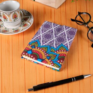 Myros - Mandala Themed Custom Printed Notebook With Magnetic Lid 100x140x15 mm