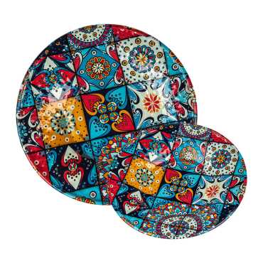 Mandala Themed Metal Tea Saucer - Myros