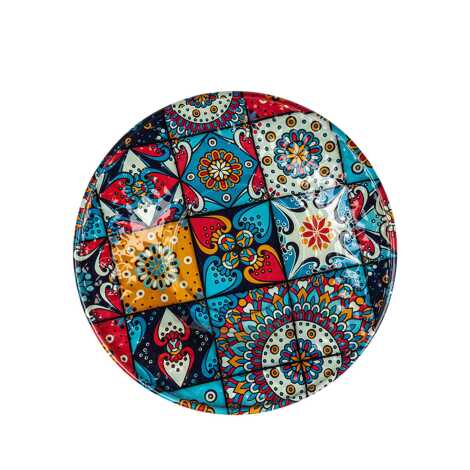 Mandala Themed Metal Tea Saucer - 4