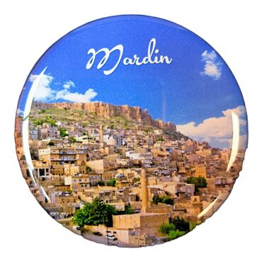 Myros - Toptan Mardin Temalı Myros Yuvarlak Magnet 67 mm