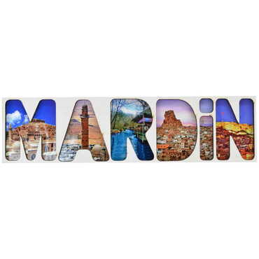 Mardin Themed Wooden Customised City Name Letter Souvenir Fridge Magnet - Thumbnail