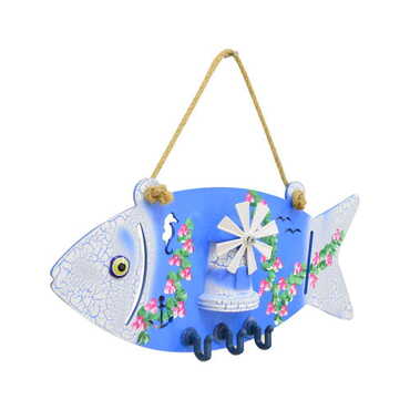 Marine Themed Fish Shaped Keychain Hanger - Thumbnail