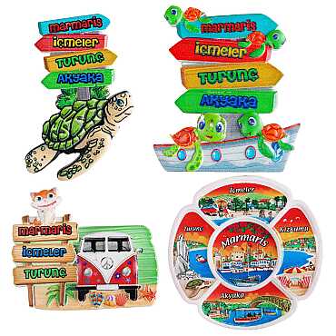 Marmaris Bölgesi Temalı Myros Yöresel Polyester Magnet - 2