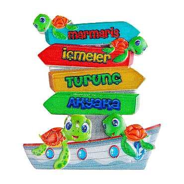 Marmaris Bölgesi Temalı Myros Yöresel Polyester Magnet - 4