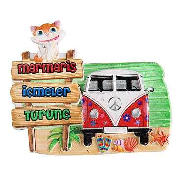 Marmaris Bölgesi Temalı Myros Yöresel Polyester Magnet - 7