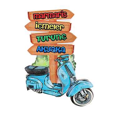 Marmaris Bölgesi Temalı Myros Yöresel Polyester Magnet - 11