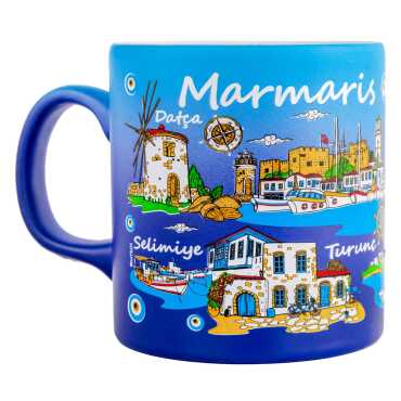 Marmaris Region Themed Customised Serigraphy Printed Ceramic Mug 82x90 mm - 10