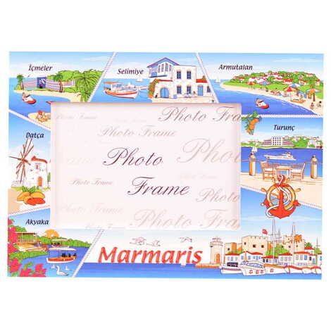 Marmaris Region Themed Epoxy Photo Frame Travel Souvenir 10x15 Cm