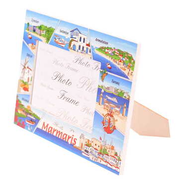 Marmaris Region Themed Epoxy Photo Frame Travel Souvenir 10x15 Cm - Thumbnail