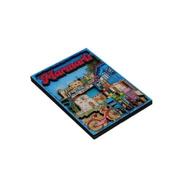 Toptan Marmaris Temalı 3D Resimli Ahşap Magnet - 11