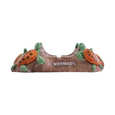 Marmaris Themed Six Baby Turtles Plaster Raised Cottage Ashtray - Standart - 3