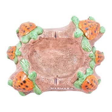 Marmaris Themed Six Baby Turtles Plaster Raised Cottage Ashtray - Standart - 4