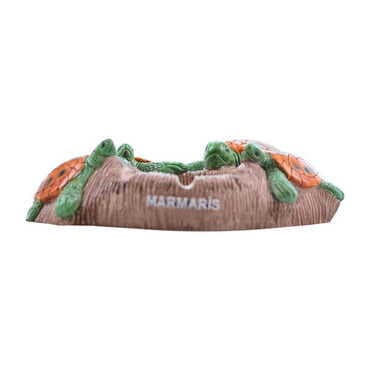 Marmaris Themed 4 Baby Turtles Shaped Plaster Raised Cottage Ashtray - Standart - 3