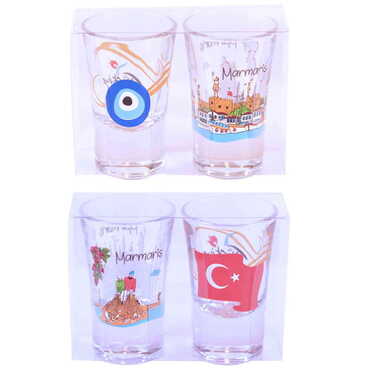 Marmaris Themed Shot Glass Set of 2 Pcs - 11