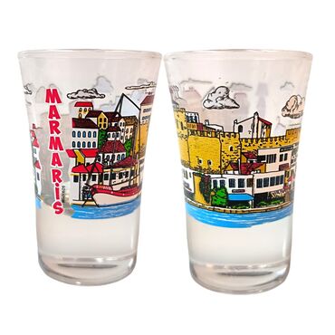 Marmaris Themed Shot Glass Set of 2 Pcs - 15