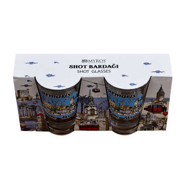 Marmaris Themed Shot Glass Set of 2 Pcs - 5
