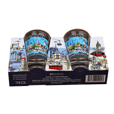 Marmaris Themed Shot Glass Set of 2 Pcs - 9