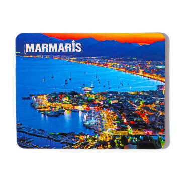 Marmaris Themed Embossed PVC Refrigerator Magnet 70x90 mm - 6
