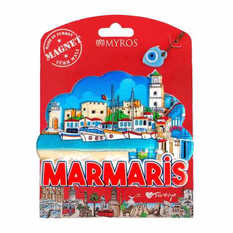 Marmaris Temalı Kartonetli Uv Polyester Magnet - 1