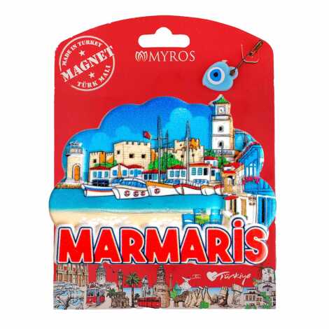 Marmaris Temalı Kartonetli Uv Polyester Magnet - 3