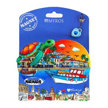 Marmaris Temalı Kartonetli Uv Polyester Magnet - 4