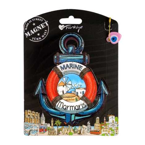 Marmaris Temalı Kartonetli Uv Polyester Magnet - 6