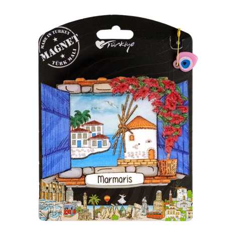 Marmaris Temalı Kartonetli Uv Polyester Magnet - 7