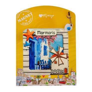 Marmaris Temalı Kartonetli Uv Polyester Magnet - 9