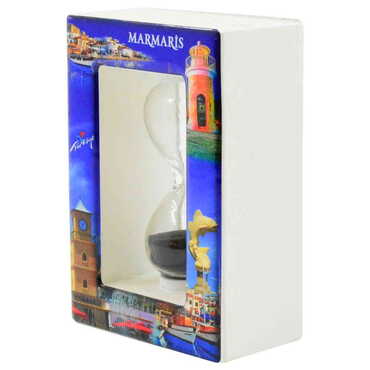 Marmaris Themed Custom Logo Printed Wooden Hourglass - Standart - 2