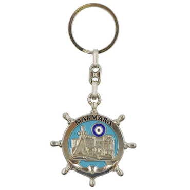 Marmaris Themed Metal Customised Enamel Keychain