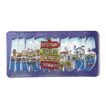 Marmaris Themed Metallic Refrigerator Magnet 50x100 mm - 3