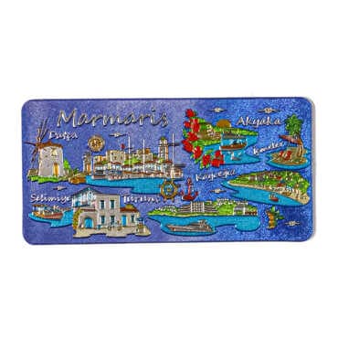 Marmaris Themed Metallic Refrigerator Magnet 50x100 mm - 4